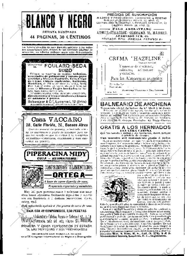 BLANCO Y NEGRO MADRID 07-05-1911 página 2