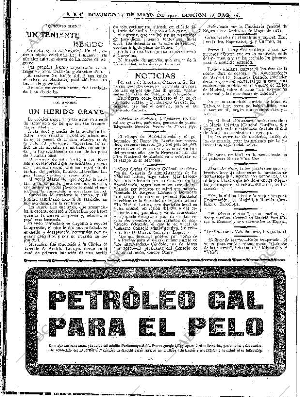 ABC MADRID 14-05-1911 página 16