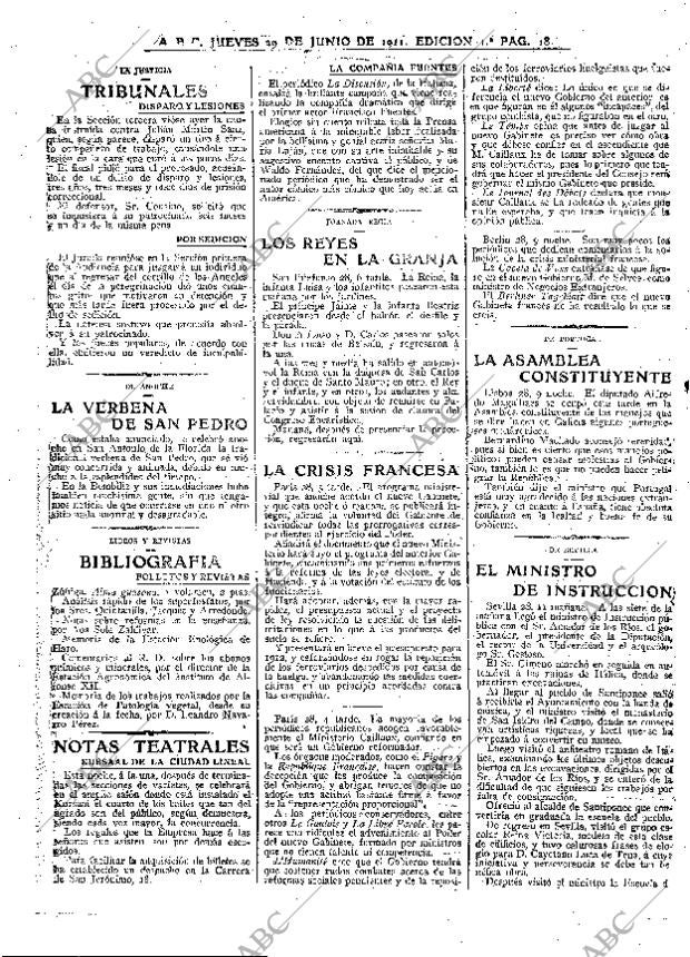 ABC MADRID 29-06-1911 página 18