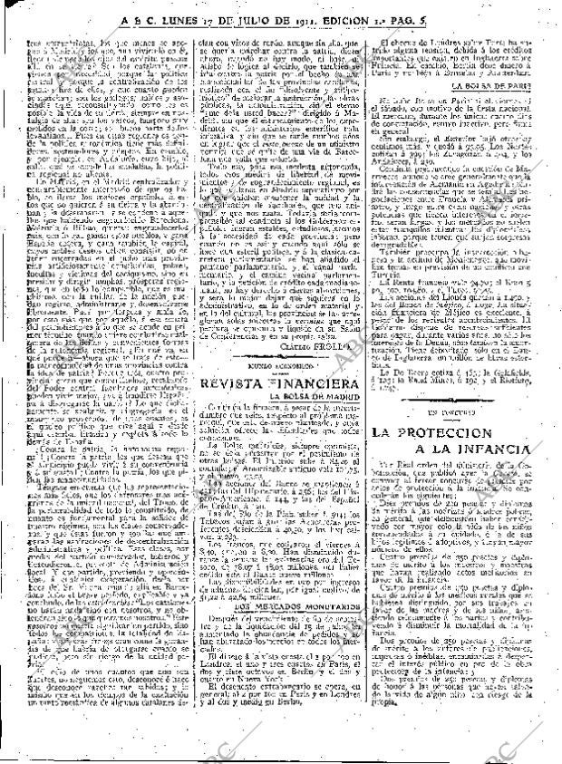 ABC MADRID 17-07-1911 página 5