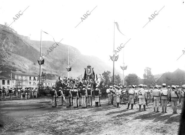 Fiestas de agosto en Málaga: misa de campaña Celebrada en el parque de Alfonso...