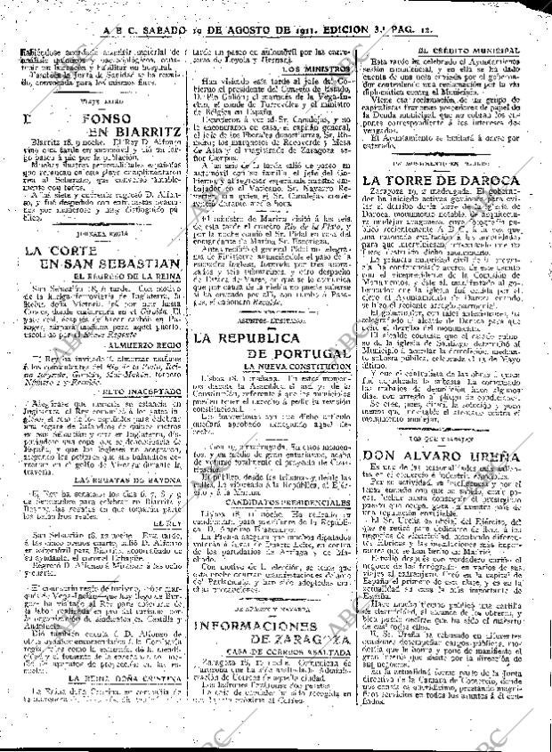 ABC MADRID 19-08-1911 página 12