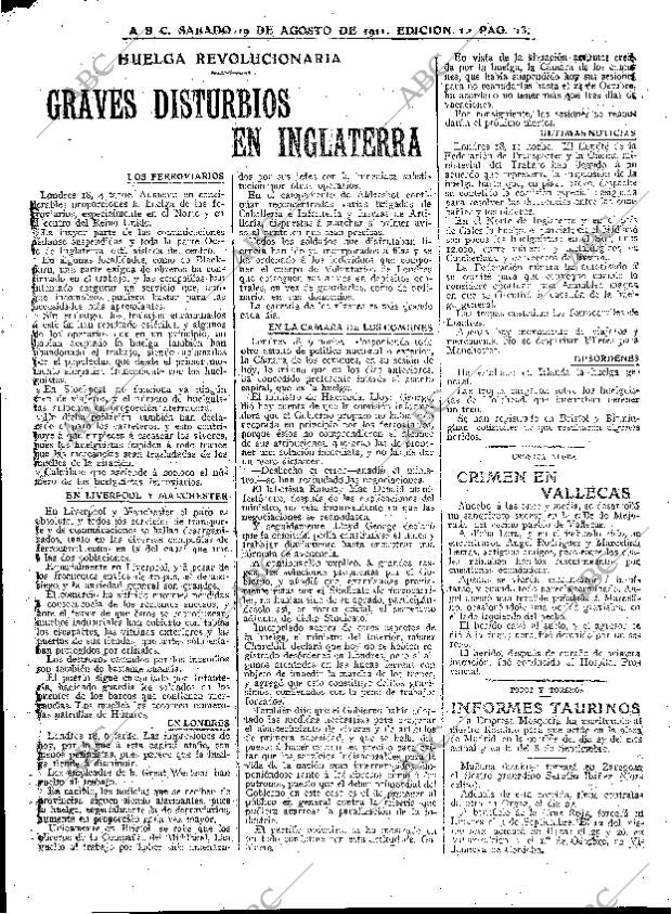 ABC MADRID 19-08-1911 página 13