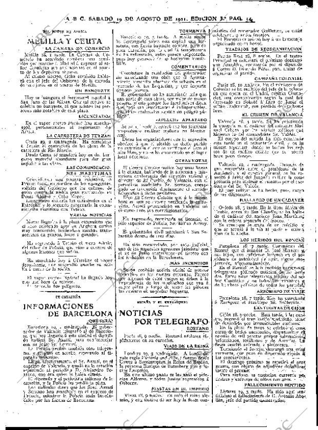 ABC MADRID 19-08-1911 página 14