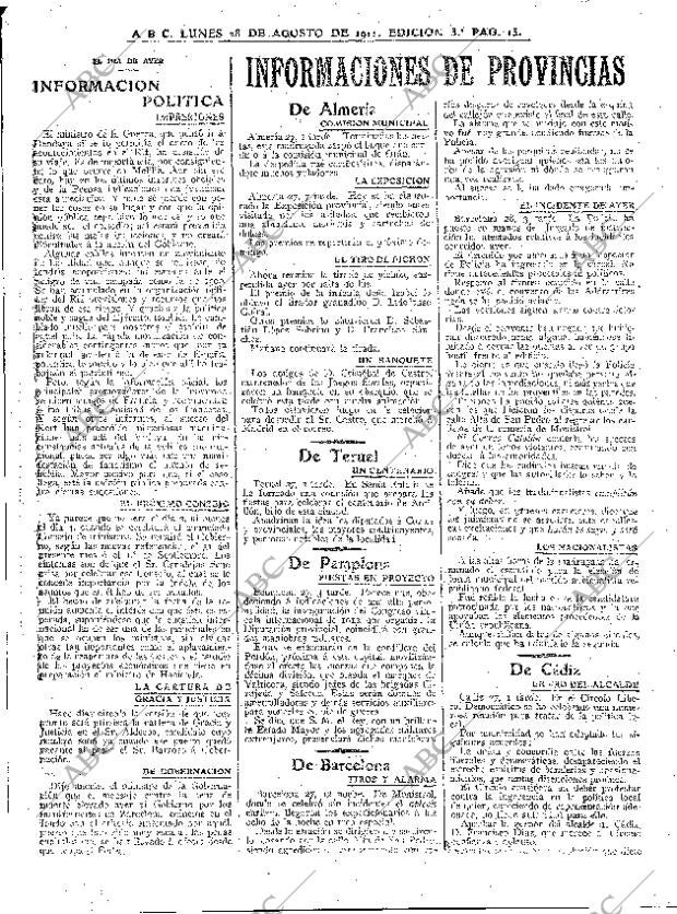 ABC MADRID 28-08-1911 página 13