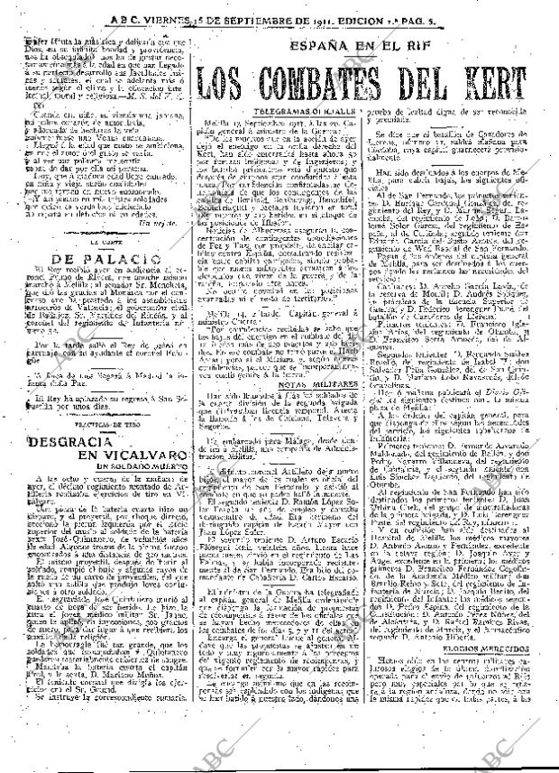 ABC MADRID 15-09-1911 página 5