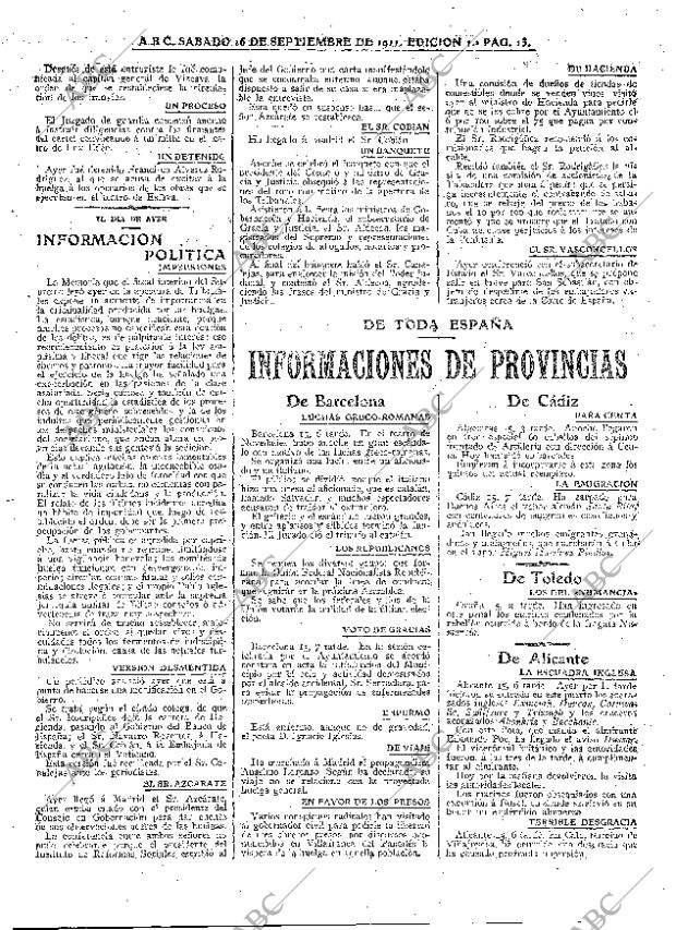 ABC MADRID 16-09-1911 página 13