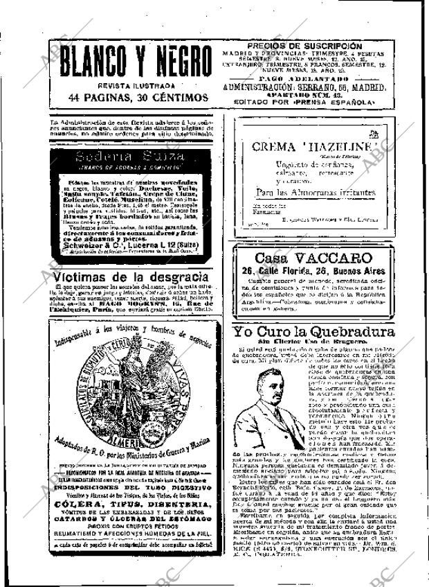 BLANCO Y NEGRO MADRID 17-09-1911 página 2