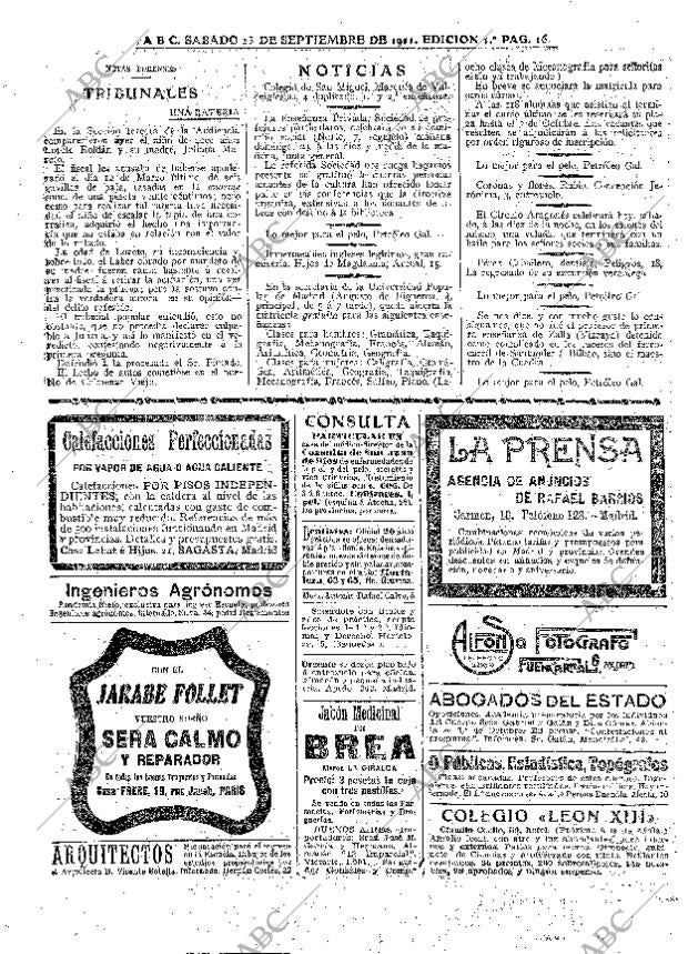 ABC MADRID 23-09-1911 página 16