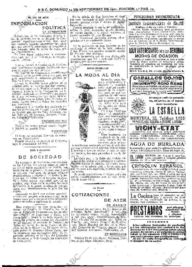 ABC MADRID 24-09-1911 página 10