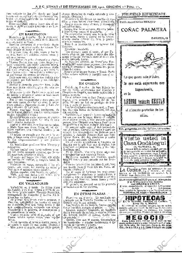 ABC MADRID 25-09-1911 página 11