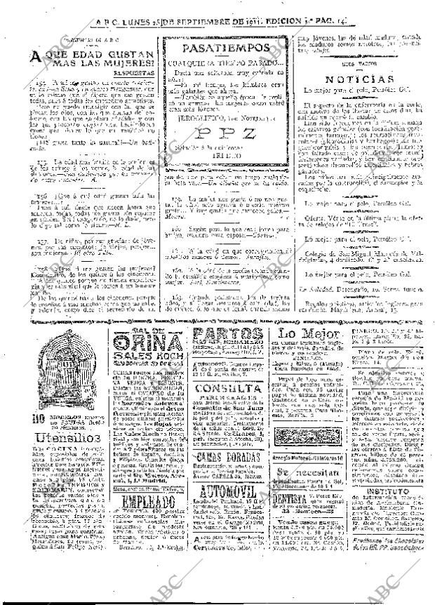 ABC MADRID 25-09-1911 página 14