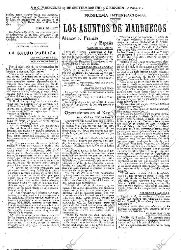 ABC MADRID 27-09-1911 página 11