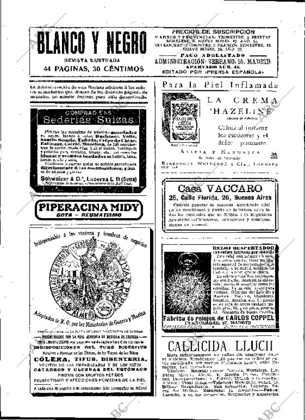 BLANCO Y NEGRO MADRID 08-10-1911 página 2