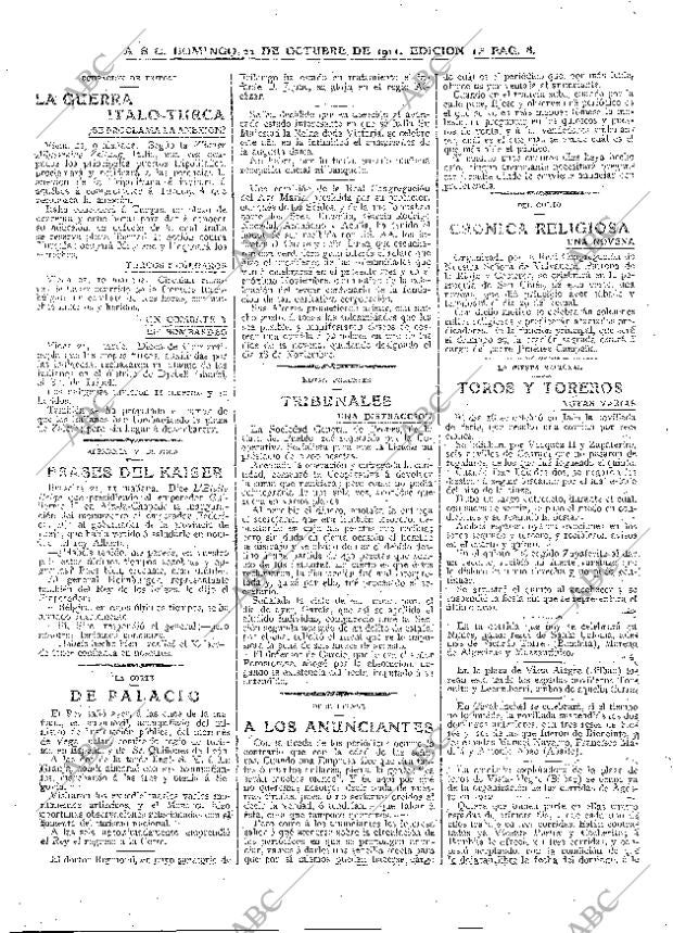 ABC MADRID 22-10-1911 página 8