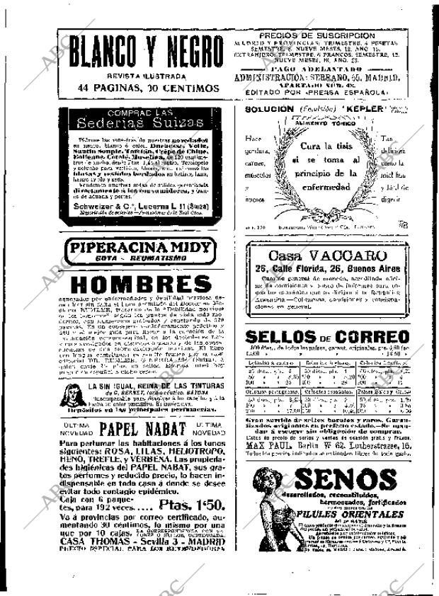 BLANCO Y NEGRO MADRID 05-11-1911 página 2