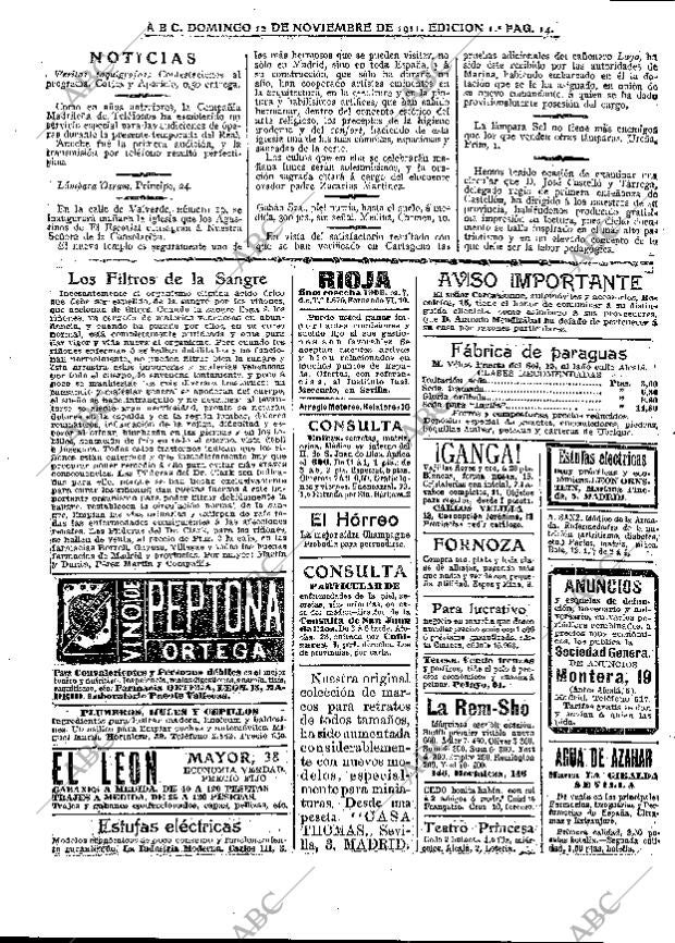 ABC MADRID 12-11-1911 página 14