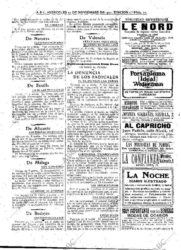 ABC MADRID 22-11-1911 página 12