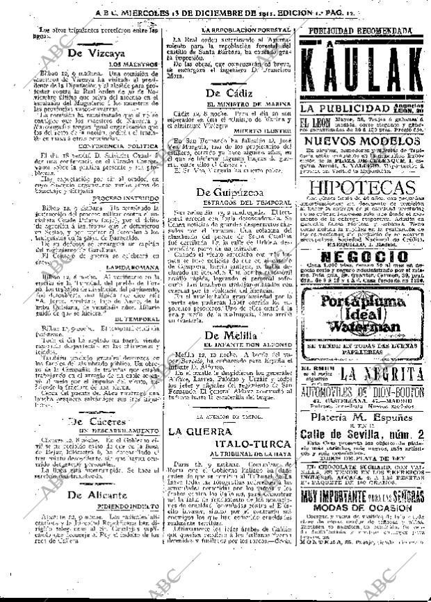 ABC MADRID 13-12-1911 página 12