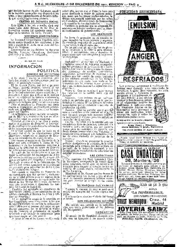 ABC MADRID 13-12-1911 página 9
