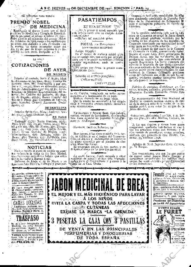 ABC MADRID 14-12-1911 página 14
