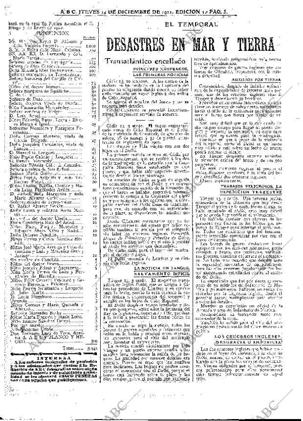 ABC MADRID 14-12-1911 página 5