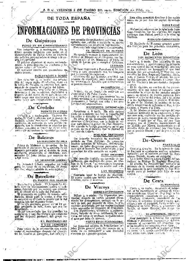 ABC MADRID 05-01-1912 página 12