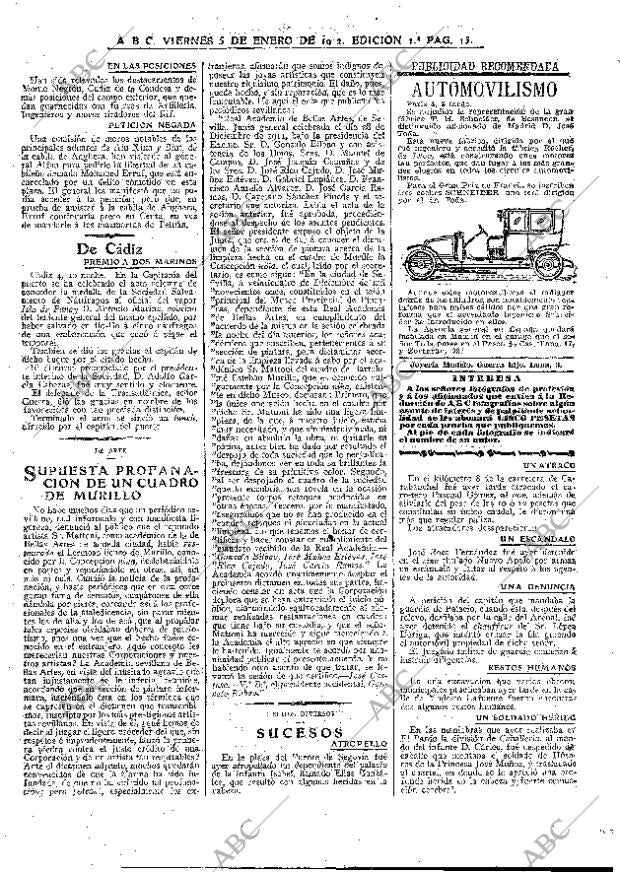 ABC MADRID 05-01-1912 página 13