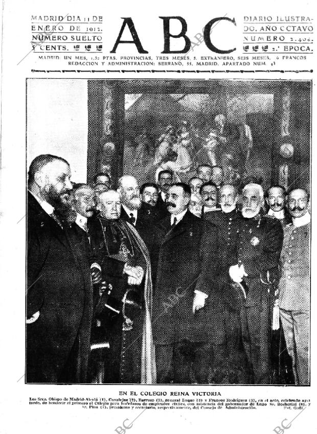 ABC MADRID 11-01-1912 página 1