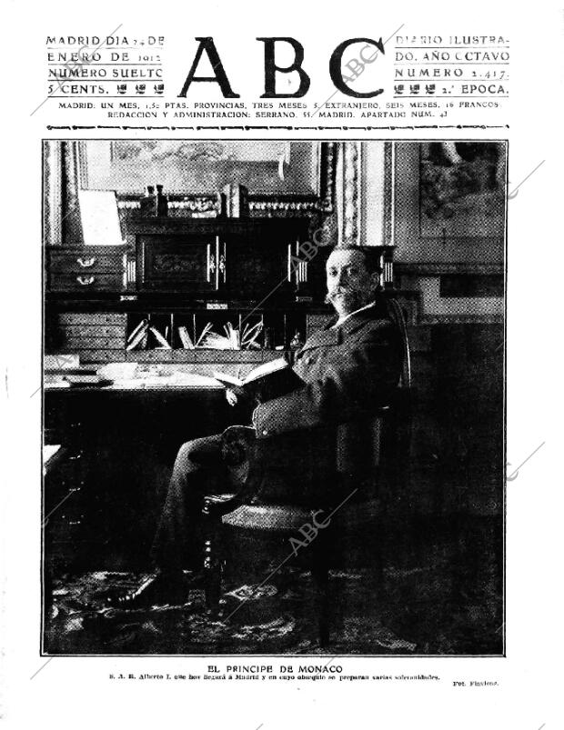 ABC MADRID 24-01-1912 página 1