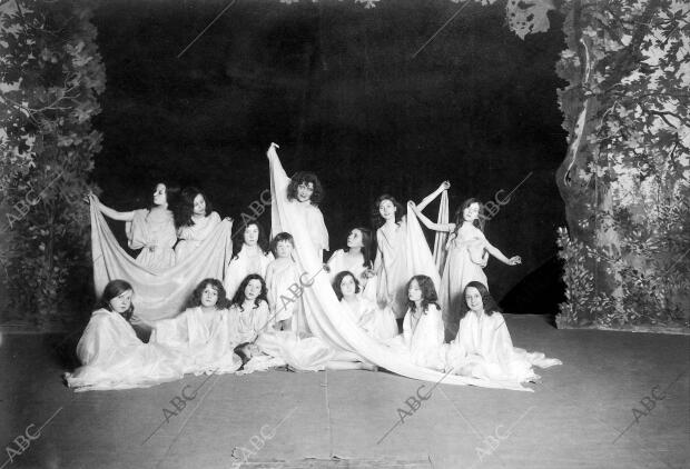 Uno de los Artísticos Cuadros del espectáculo que Presenta Loie Fuller y las...