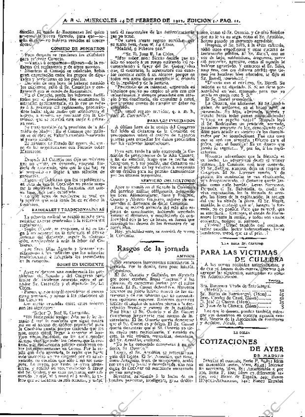 ABC MADRID 14-02-1912 página 11