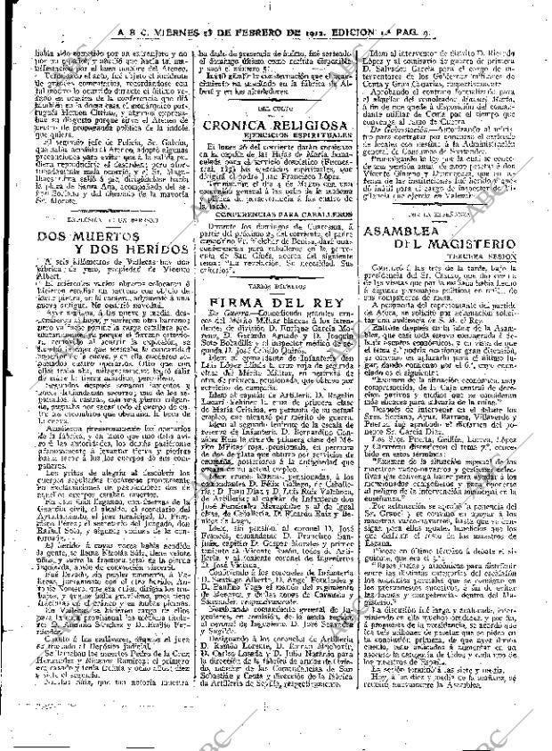 ABC MADRID 23-02-1912 página 9