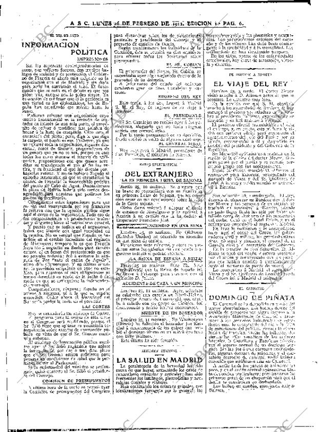 ABC MADRID 26-02-1912 página 6