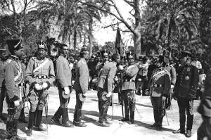 Jura de la bandera por los Reclutas del regimiento de victoria Eugenia