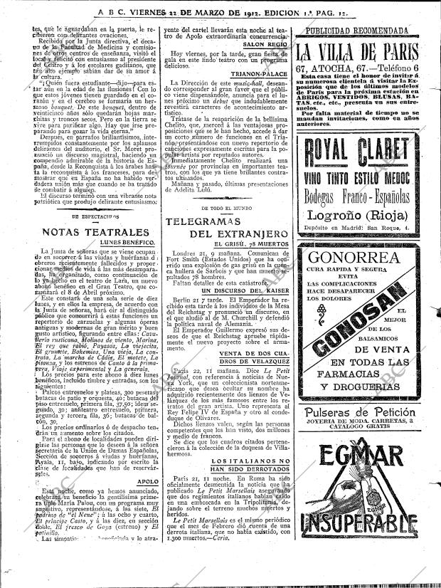 ABC MADRID 22-03-1912 página 12