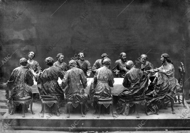 "la Cena", grupo de Salcillo, existente en la iglesia de Jesús, de Murcia