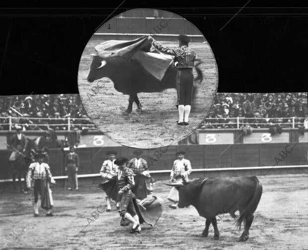 San Sebastian. Primera Corrida. 1.-Cocherito en una Verónica. Bombita después de...