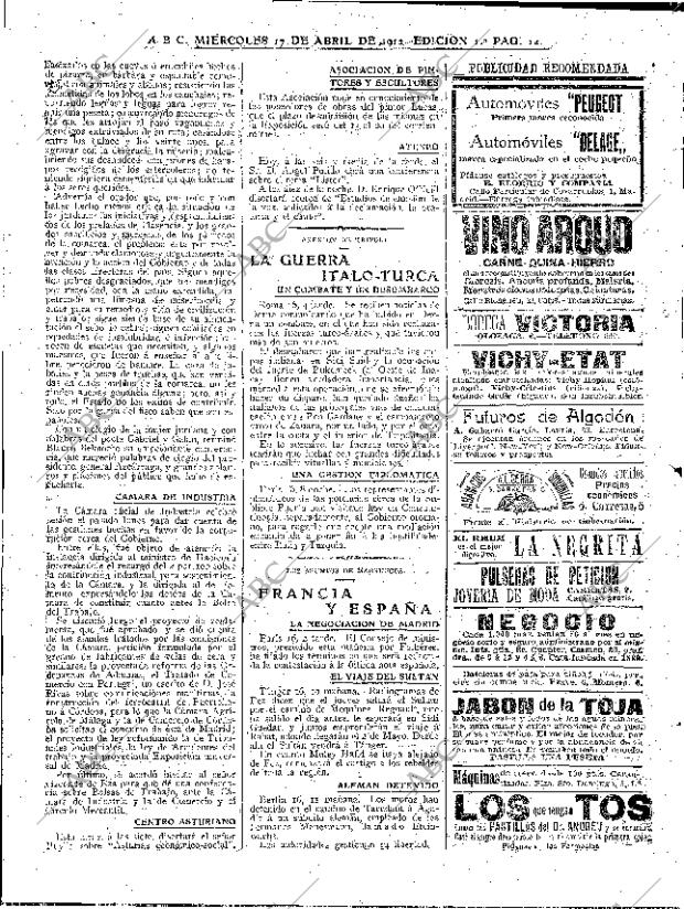 ABC MADRID 17-04-1912 página 14