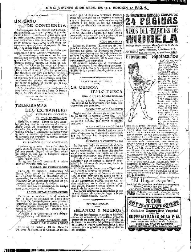 ABC MADRID 26-04-1912 página 6