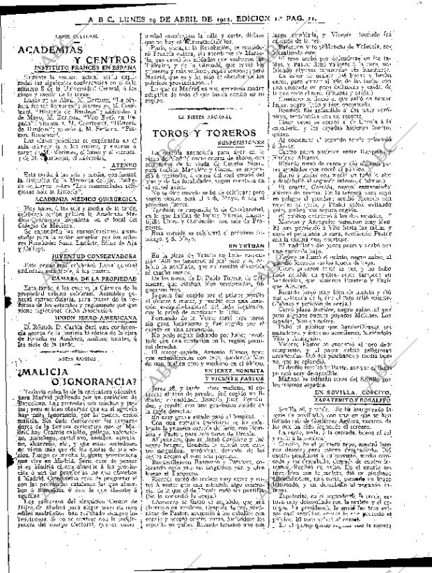 ABC MADRID 29-04-1912 página 11