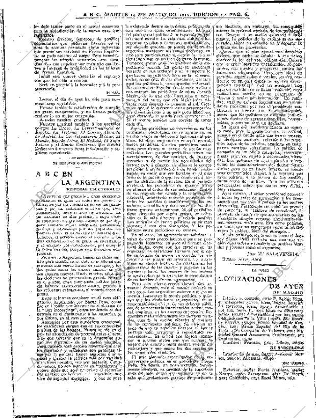 ABC MADRID 14-05-1912 página 6