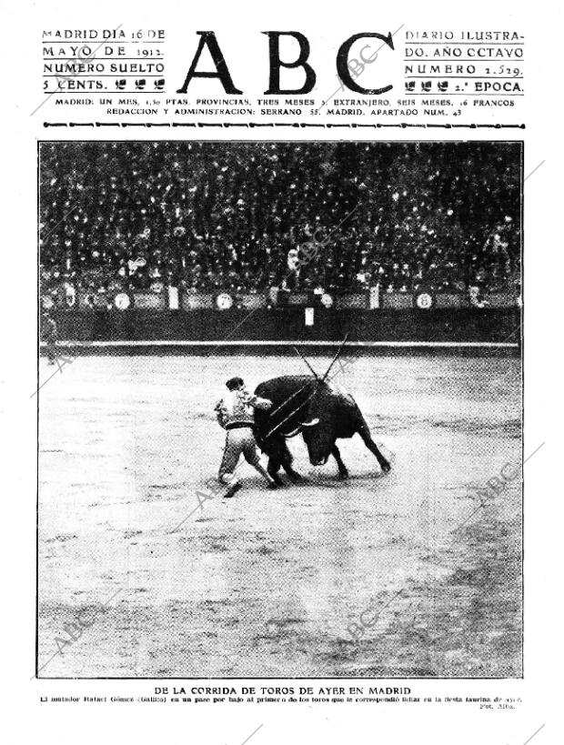 ABC MADRID 16-05-1912 página 1