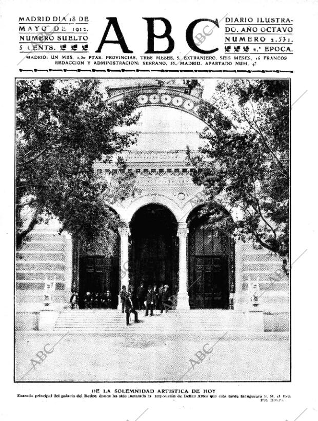 ABC MADRID 18-05-1912 página 1