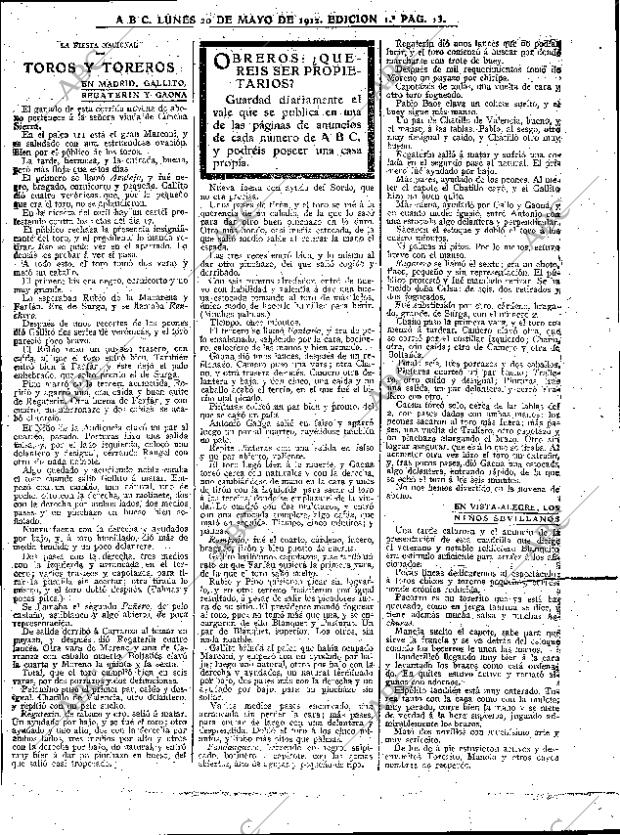 ABC MADRID 20-05-1912 página 13