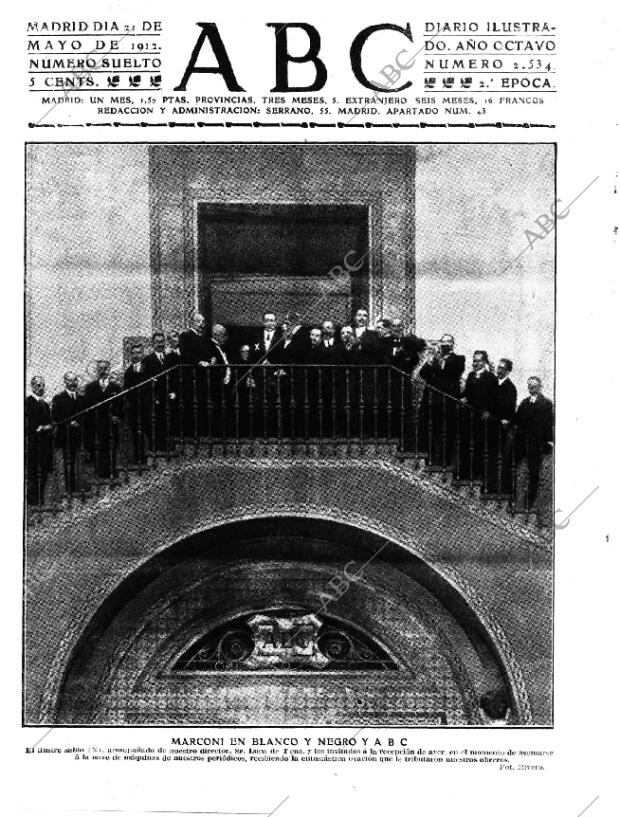 ABC MADRID 21-05-1912 página 1