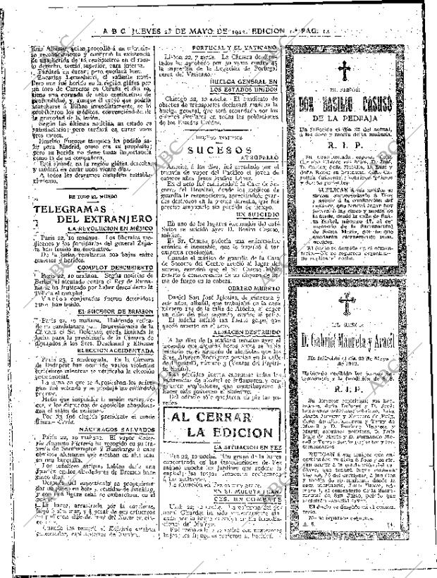 ABC MADRID 23-05-1912 página 14