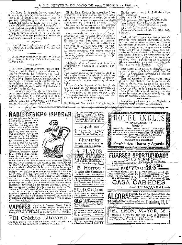 ABC MADRID 30-05-1912 página 17