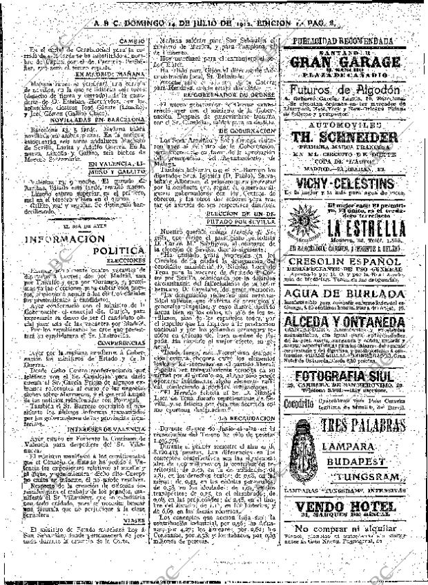 ABC MADRID 14-07-1912 página 8