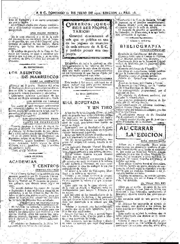 ABC MADRID 21-07-1912 página 13